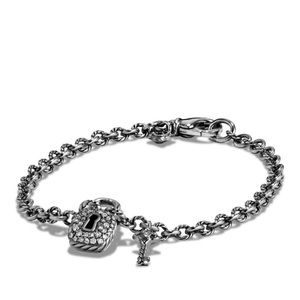 David Yurman - LocknKey Cable Bracelet w Diamonds